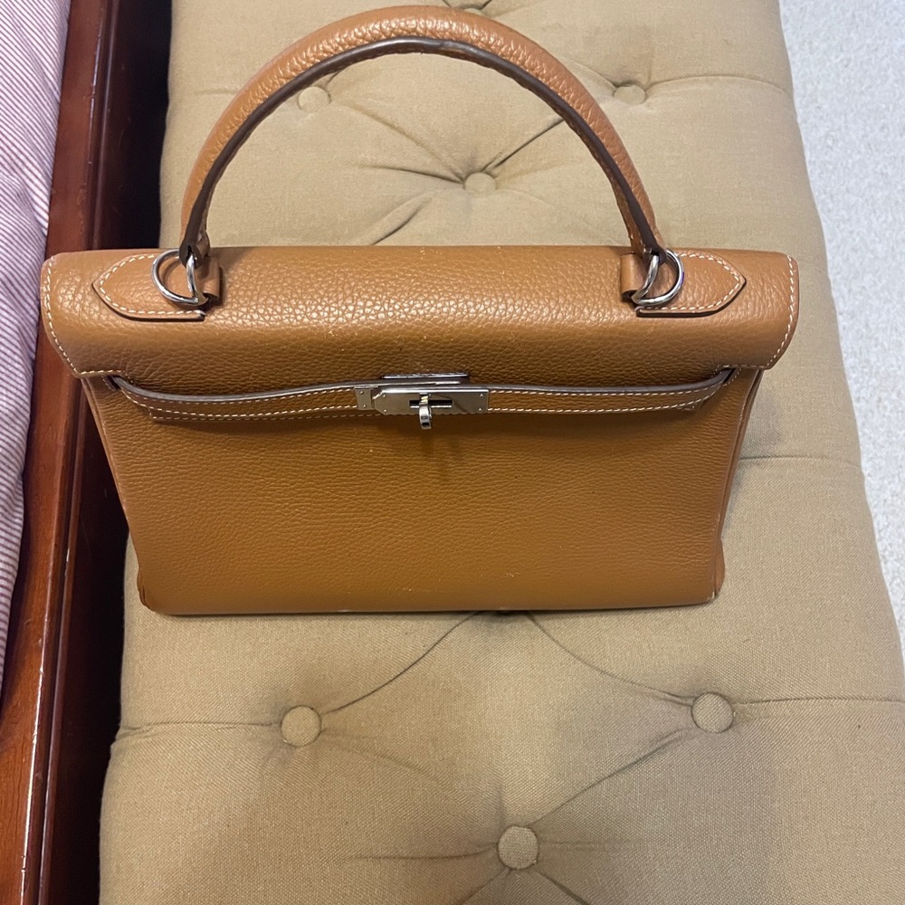 Hermes Brown Leather Satchel